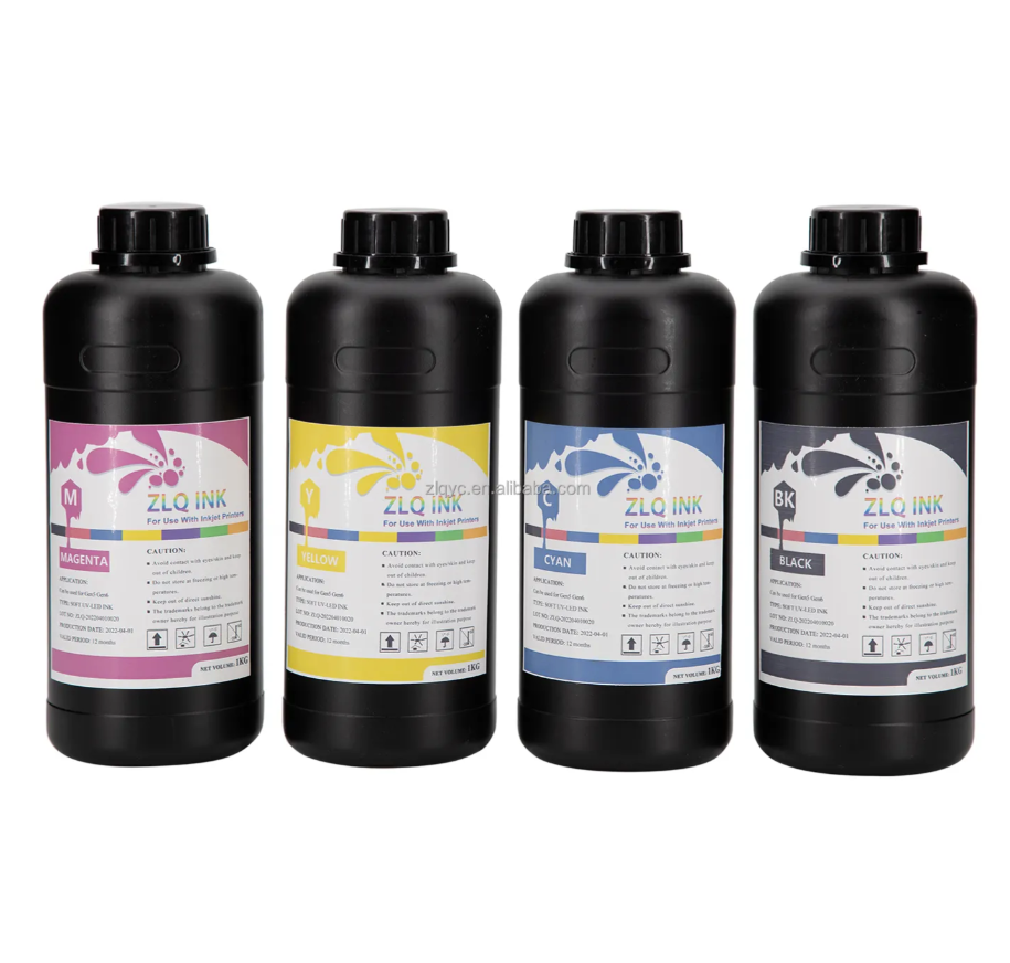 Best Quality Hard Soft LED UV Ink for Uv Flatbed Printer With epson Tx800 Print Head