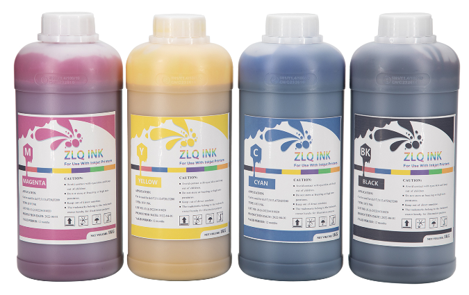 1000ml  CMYKW Water Based Printing Ink Pigment DTF Ink for DTF Printer 